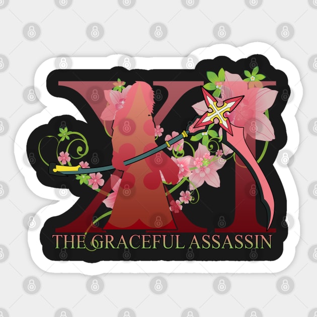 The Graceful Assassin Sticker by DoctorBadguy